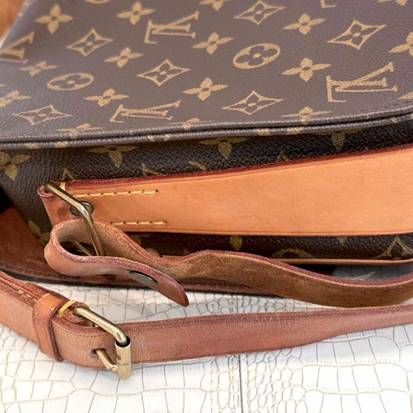 Louis Vuitton Monogram Cartouchiere Leather Shoulder Bag Brown GM SL0932 - Picture 12 of 16